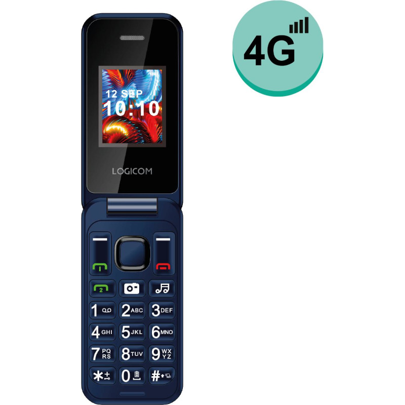 Fleep 450 Bleu - téléphone à clapet 4G