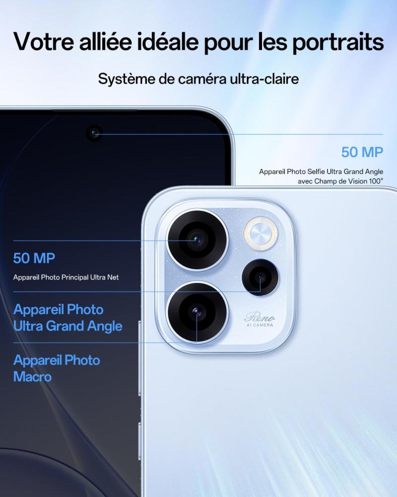 Appareil photo du OPPO Reno16 F 5G