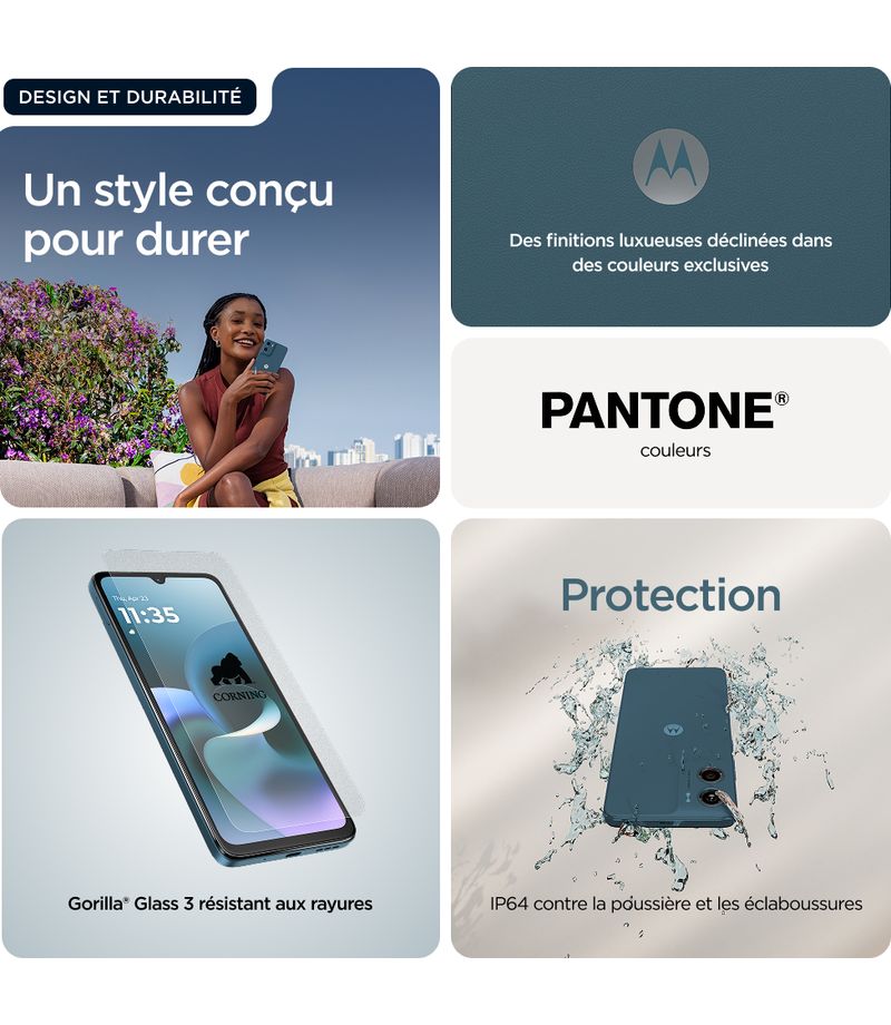 Écran 120 Hz du Moto G06 Power