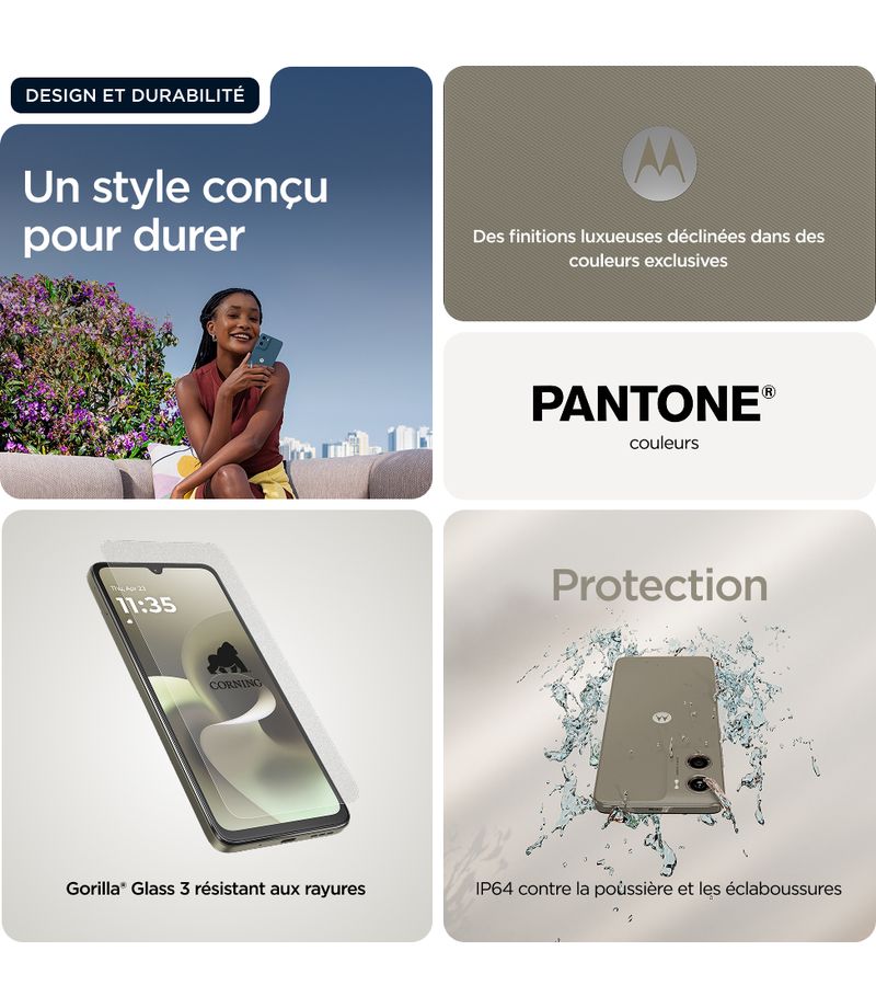 Écran 120 Hz du Moto G06 Power