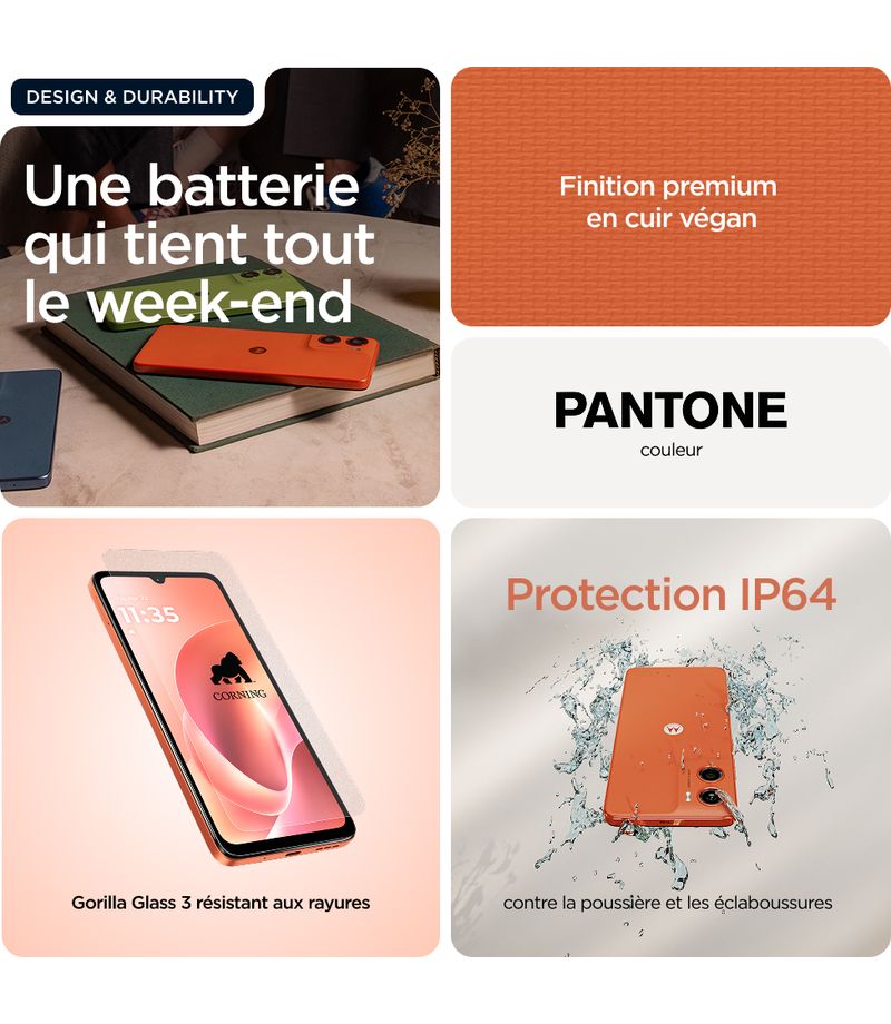 Batterie longue durée du Moto G06