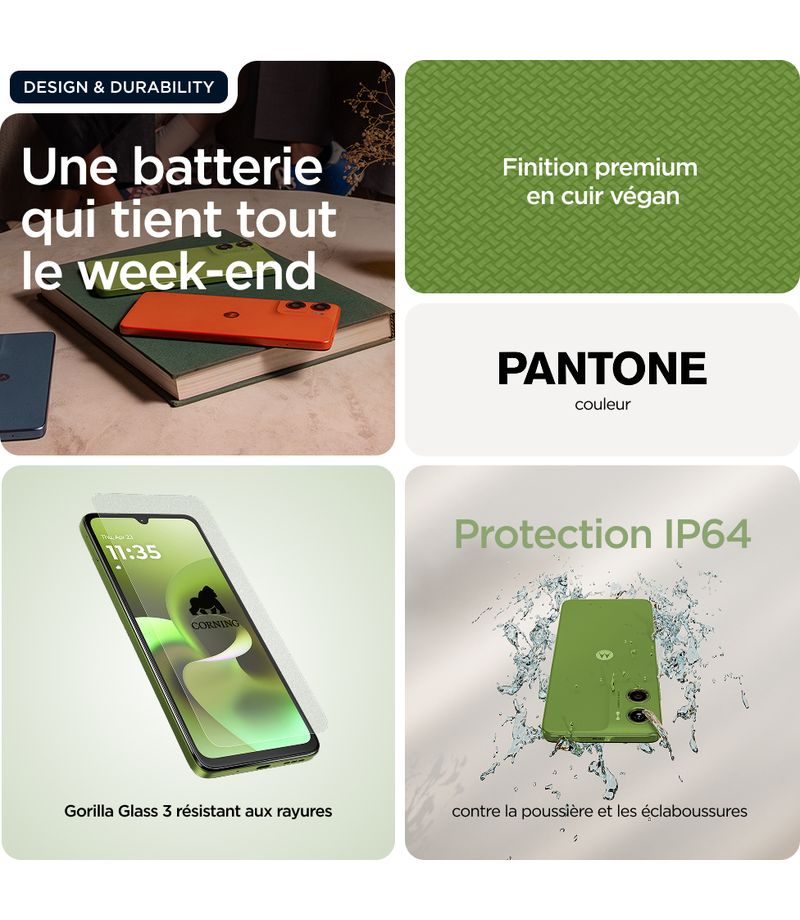 Batterie longue durée du Moto G06