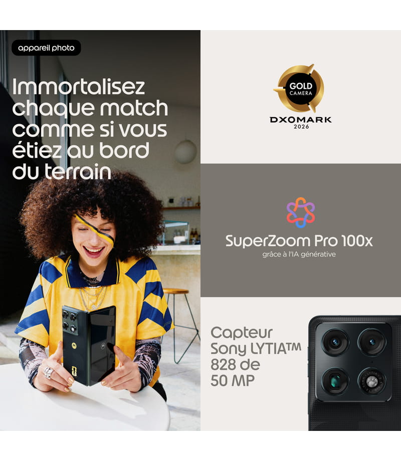 Appareil photo du Motorola Razr Fold FIFA Edition