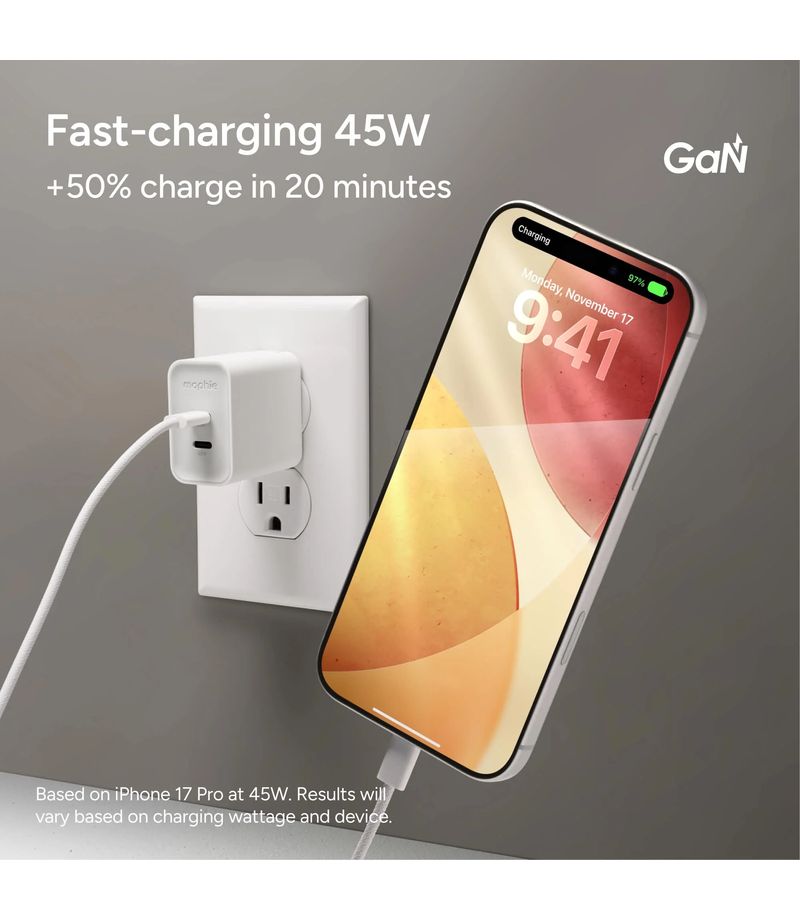 Chargeur mural Mophie Speedport 45 USB-C GaN 45 W