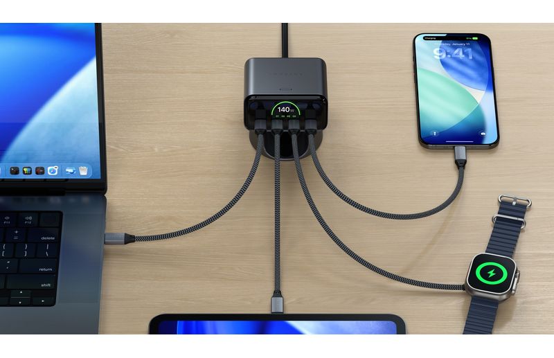 Chargeur de bureau SATECHI ChargeView 140W GaN