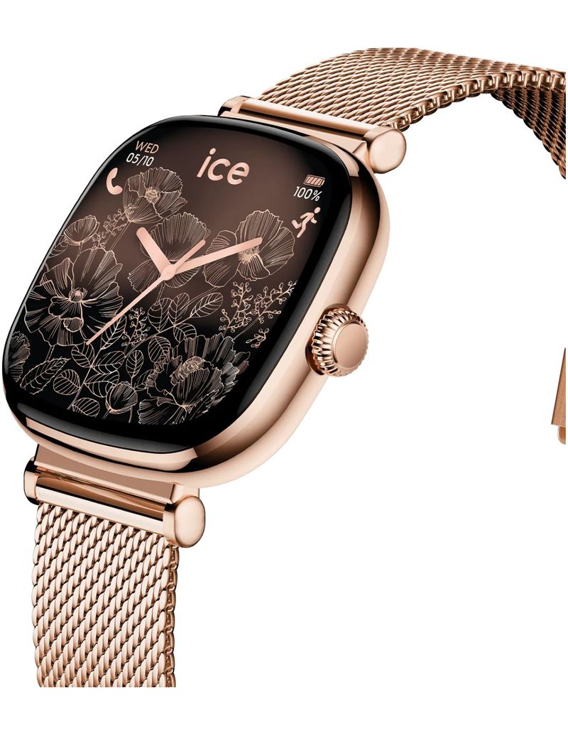 Montre connectée ICE smart SQ 2.0 Rose-Gold Milanese