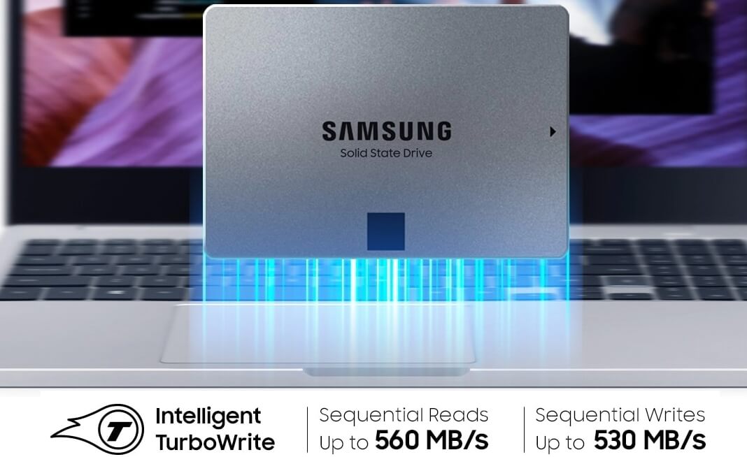 Samsung 870 QVO MZ-77Q2T0BW  Disque SSD Interne 2 To, SATA III, 2,5'' -  Technologie QLC seconde génération : : Informatique