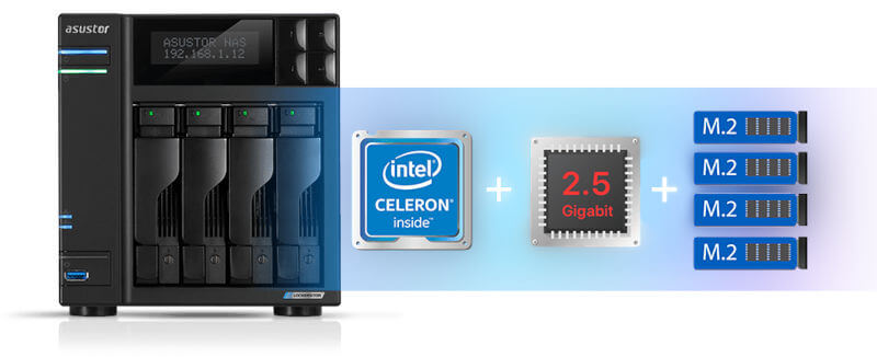 Celeron + 2.5 GbE + 4 ports SSD M.2
