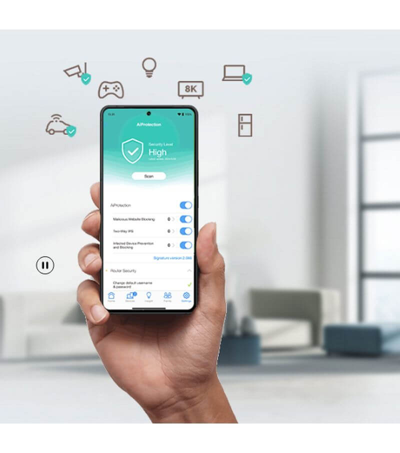 Fonctions intelligentes AiMesh ASUS RT-BE90U