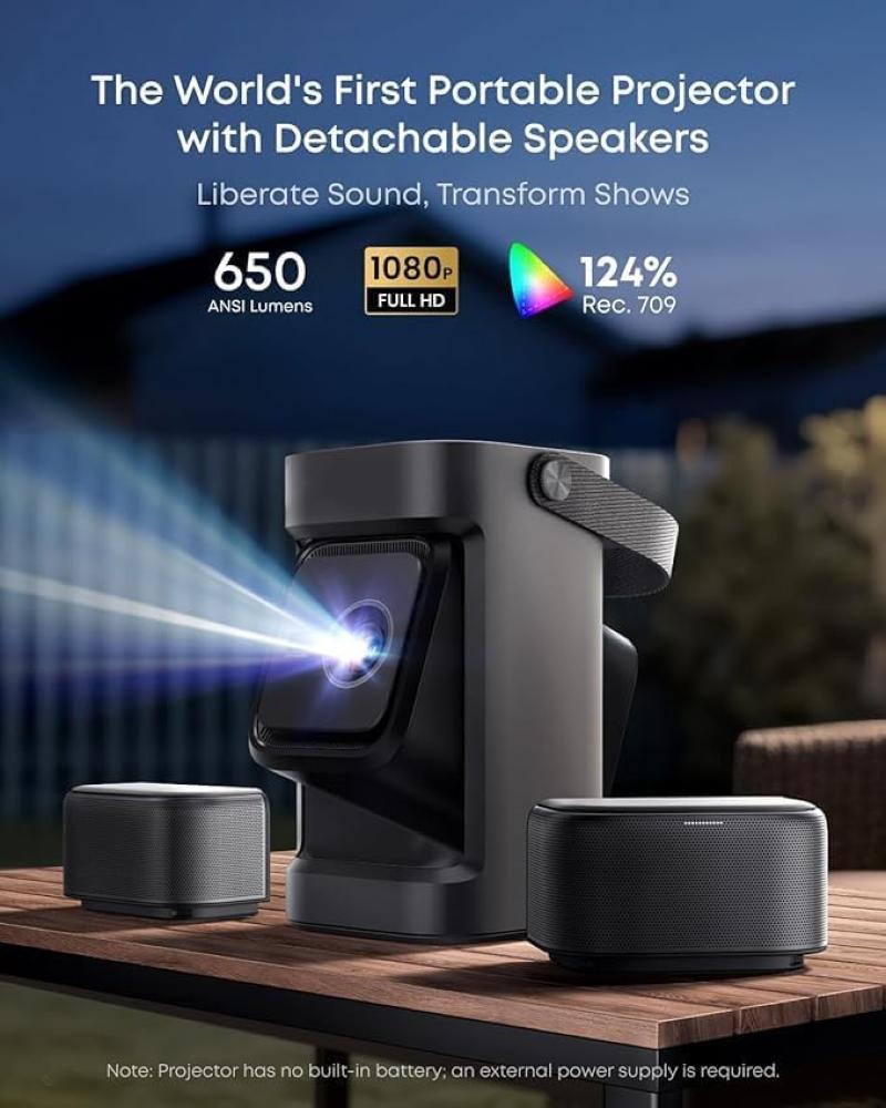 Vidéoprojecteur portable Nebula P1 avec enceintes détachables