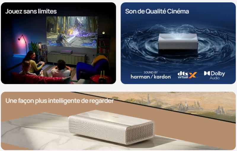 Projection 4K ultra-courte focale du XGIMI MIRA