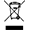 logo poubelle barrée avec barre noire