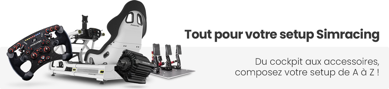 Tout pour votre setup Simracing, du cockpit aux accessoires !
