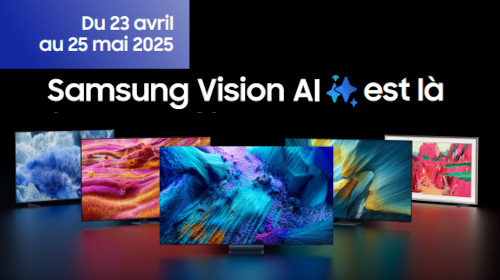 Jusqu'à 500€ remboursés sur une sélection de TV Samsung
