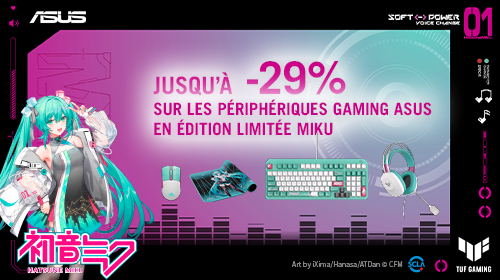 Jusqu'à 29% de remise sur les périphériques Hatsune Miku