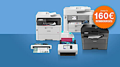 Jusqu'à 160€ remboursés pour l'achat d'un produit BROTHER éligible
