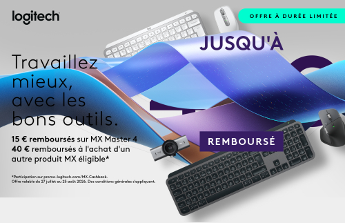 Jusqu'à 40€ remboursés avec Logitech