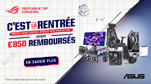Jusqu'à 850 € remboursés avec Asus