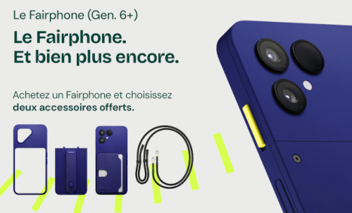 2 accessoires offerts avec Fairphone