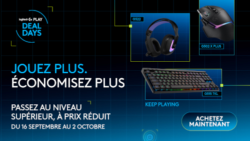 Profitez des offres Logitech G PLAY DEAL DAYS