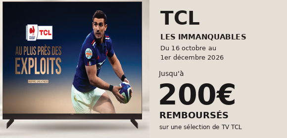 Jusqu'à 200€ remboursés sur une sélection TCL