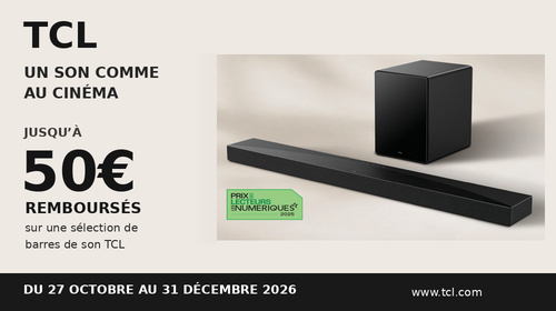 Jusqu'à 50€ remboursés sur une sélection TCL