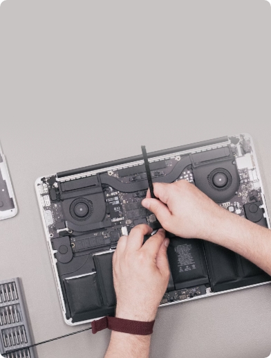 Illustration d'une réparation de PC portable