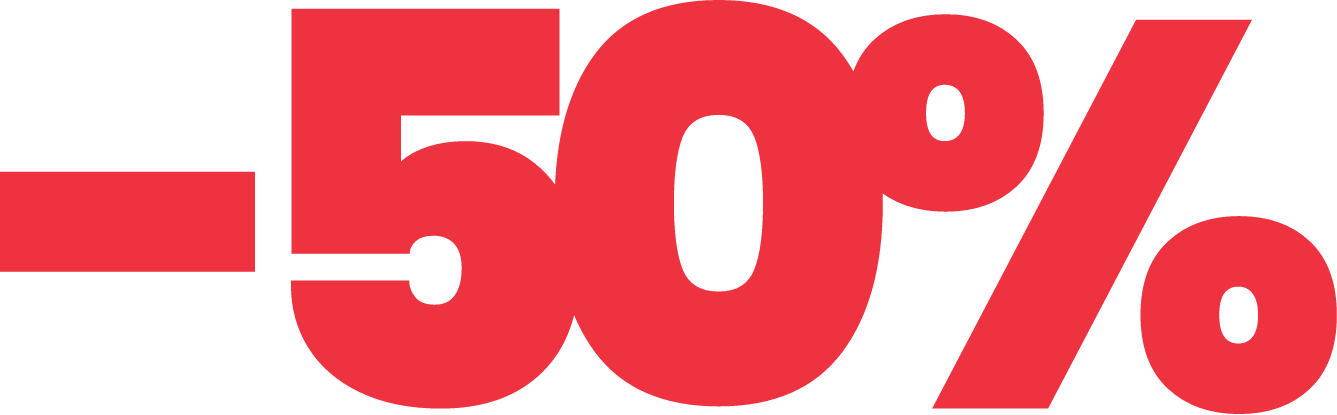 Soldes : -50%