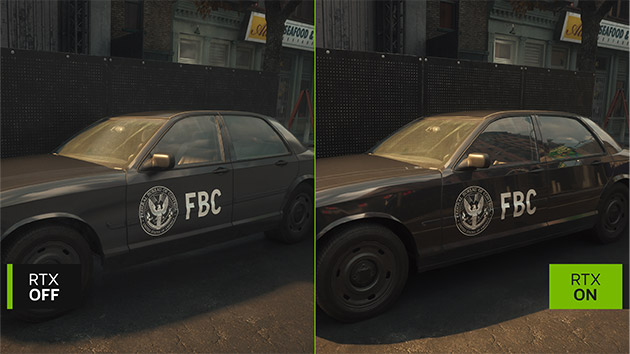 Comparaison RTX désactivé et RTX activé dans CONTROL Resonant