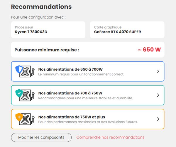 Matnet Comment calculer la puissance de l'alimentation PC | Guide Materiel.net