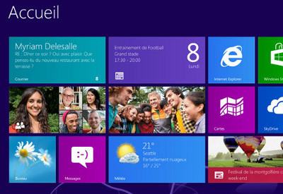 Vignettes dynamiques Windows 8
