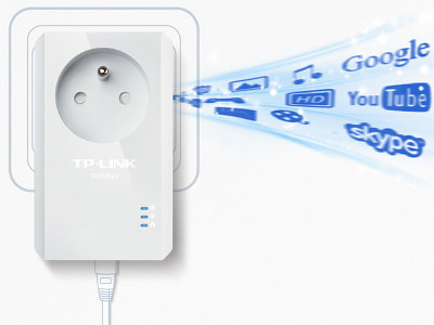 Routeur TP Link 600Mbps Adaptateur Ethernet 2 Prises CPL Internet Haut  Débit FR