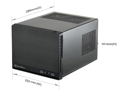 Intérieur compact du boîtier PC Silverstone Sugo SG13B-Q