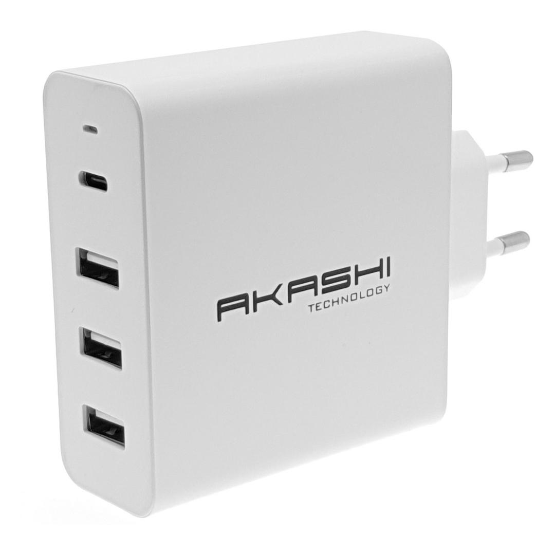 Akashi Chargeur Secteur 60W 6A USB-C + 3x USB-A