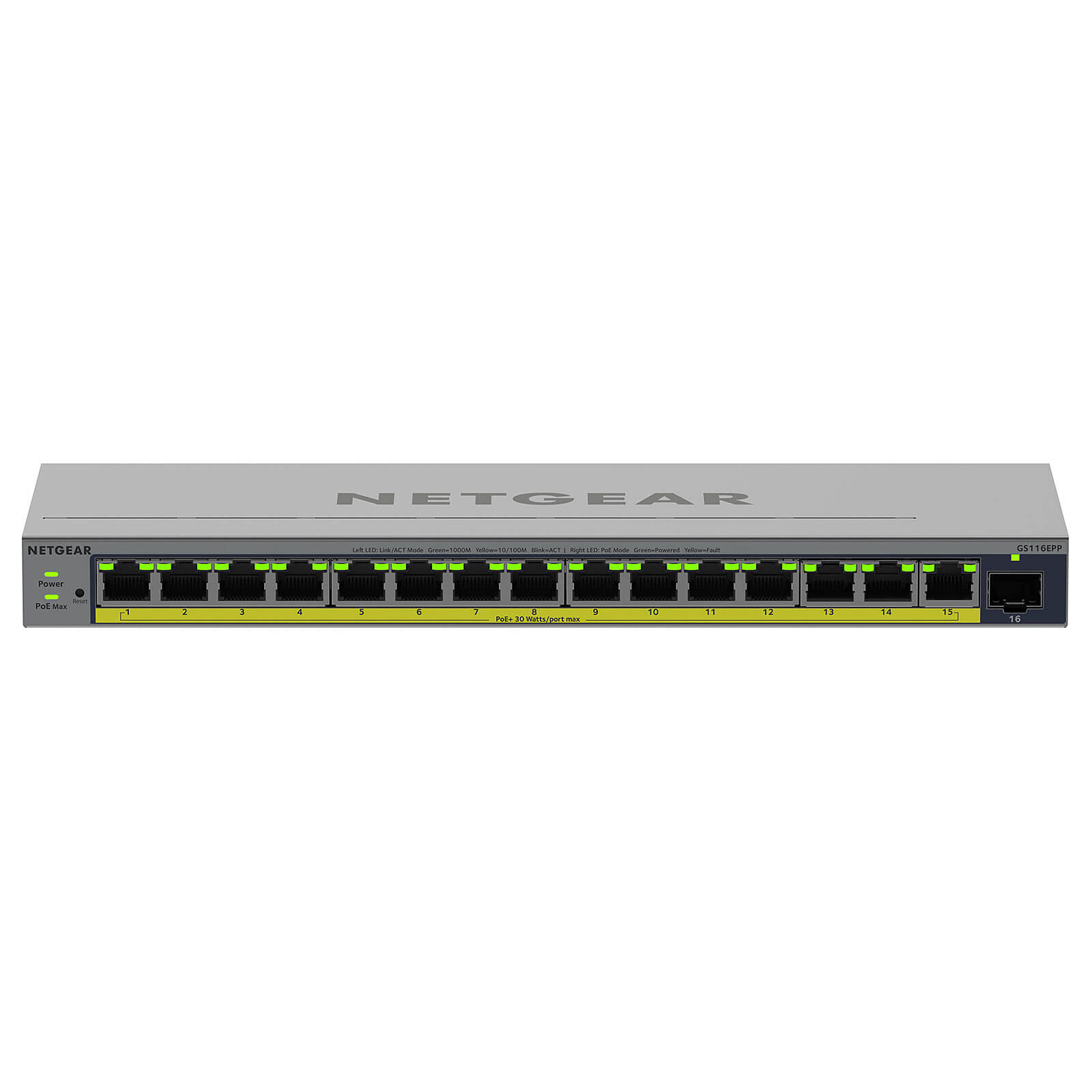 NETGEAR Switch >   Switch  16PT GB PLUS SWCH W/ POE+