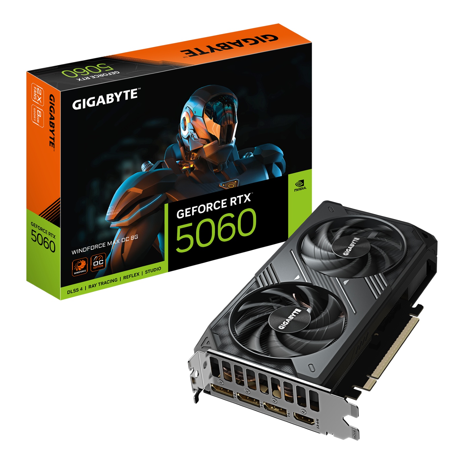 GIGABYTE Carte graphique  gv-n5060wf2max oc-8gd geforce rtx 5060 8 gb gddr7 