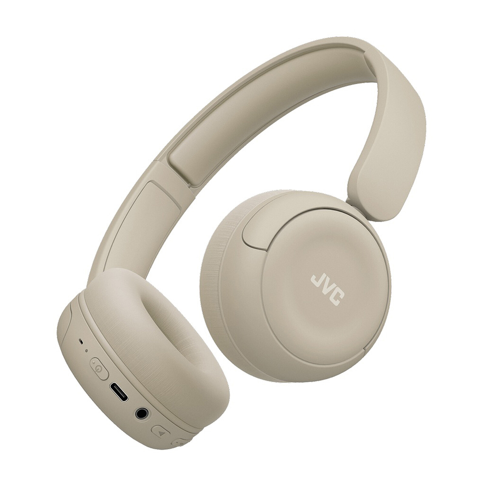 JVC HA-S59W Casque Sans fil et filaire Arceau Musique/Quotidien USB Type-C Bluetooth Beige