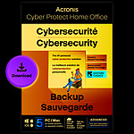 Acronis Cyber Protect Home Office Advanced 2023 - 250 Go - Licence 1 an - 5 PC/Mac + nombre illimité de terminaux  mobiles - A télécharger