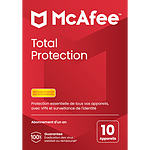 McAfee Total Protection - Licence 1 an - 10 postes - A télécharger