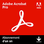 Logiciel bureautique Adobe Acrobat Pro - Abonnement 1 an - 1 utilisateur - A télécharger - Autre vue