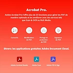 Logiciel bureautique Adobe Acrobat Pro - Abonnement 1 an - 1 utilisateur - A télécharger - Autre vue