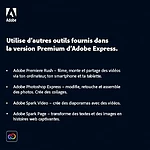 Logiciel image et son Adobe Express Premium - Abonnement 1 an - 1 utilisateur - A télécharger - Autre vue