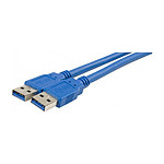 Câble USB 3.0 (A/A) Bleu - 1,8m