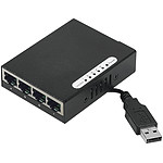 Mini switch 4 ports Gb Ethernet alimenté en USB