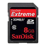 Sandisk SDHC 8 Go Extreme HD Vidéo (30 Mo/Sec)