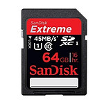 Sandisk SDXC 64 Go Extreme HD Vidéo (45 Mo/sec.)