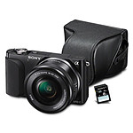 Sony NEX-3N Noir + 16-50 mm + Etui dédié + Carte SD 8Go