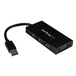 StarTech.com Adaptateur USB 3.0 vers VGA avec hub USB 3 ports