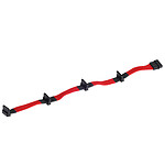 Câble d'alimentation Silverstone Câble 4 SATA / Molex 30 cm - Rouge - Autre vue