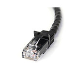 Câble RJ45 StarTech.com Cable reseau Cat6 Gigabit UTP 0,5 m (Noir) - Autre vue